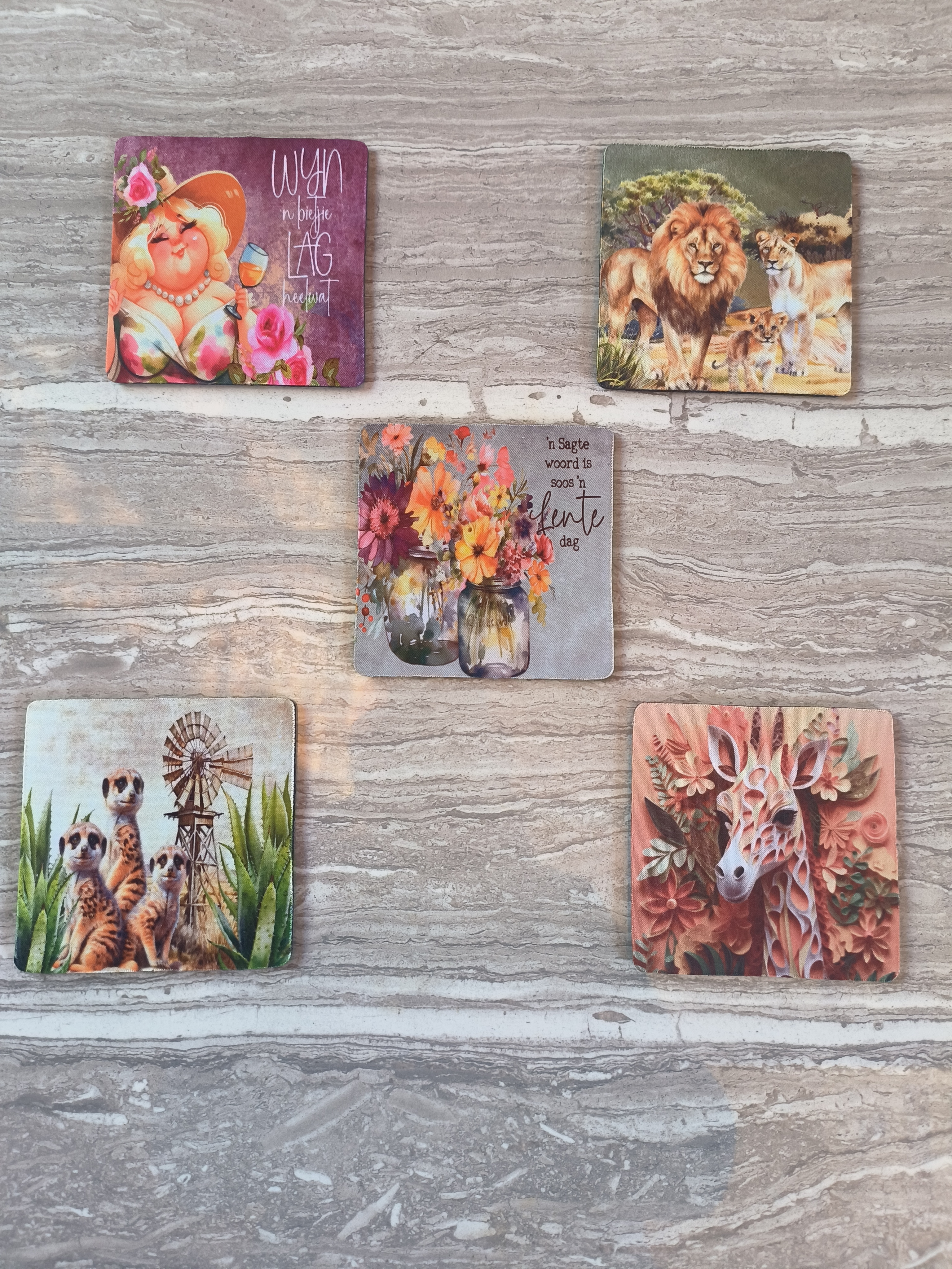 Round & Square Rubber Coasters - Image 2